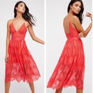 FREE PEOPLE Matchpoint Midi Watermelon Dress 6